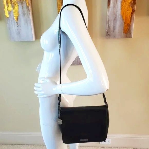 Vintage Nine West Women's Black Leather Cross-Body Bag - Picture 3 of 11